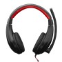 Cuffie Gaming con Microfono Serval Nero Rosso GH2040