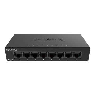 D-LINK SWITCH 8 PORTE GIGABIT ETHERNET METAL HOUSING UNMANAGED SWITCH