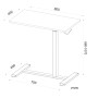 Sit-Stand Scrivania Compatta Postazione di Lavoro con Altezza Regolabile