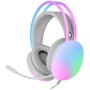 Cuffia Gaming Stereo con Microfono e Illuminazione RGB su Cuffie e Archetto Bianco