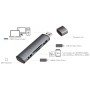 Hub USB3.2 Gen2 2 Porte USB A con Lettore di Schede Card Reader