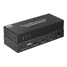 Splitter HDMI 8K UHD 3D 60Hz 2 vie CEC SPDIF Ottico