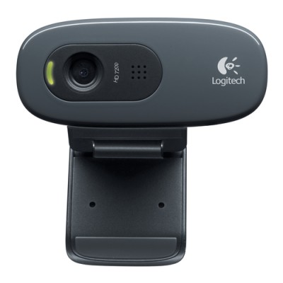 LOGITECH WEBCAM HD C270 USB 3MPX 1280X720  FLUID CRYSTAL MICROFONO INCORPORATO CLIP FISSAGGIO RILEVAMENTO AUTOMATIVO VOLTO E MOV