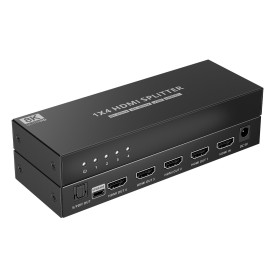 Splitter HDMI 8K UHD 3D 60Hz 4 vie CEC SPDIF Ottico