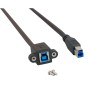Cavo Prolunga USB 3.0 SuperSpeed B/B M/F da Pannello 1,8m Nero