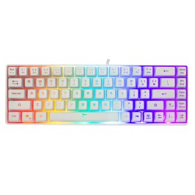 Tastiera Gaming USB 68 Tasti con Retroilluminazione LED RGB Bianco