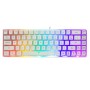 Tastiera Gaming USB 68 Tasti con Retroilluminazione LED RGB Bianco