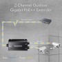 Extender Ripetitore PoE Gigabit da Esterno IP67 a 2 Canali, POE25