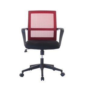 Sedia per Ufficio con Schienale Medio Nero/Bordeaux