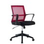 Sedia per Ufficio con Schienale Medio Nero/Bordeaux