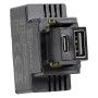 Alimentatore Compatto da Incasso Keystone USB-A e USB-C&trade 20W Nero