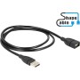 Cavo semi-rigido USB2.0 A Maschio / A Femmina 35cm Nero