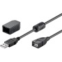 Cavo Prolunga USB 2.0 con Ferrite A Maschio / A Femmina 2m Nero