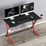 Scrivania Gaming Ergonomica Tavolo Gioco con Porta Bicchiere e Cuffie