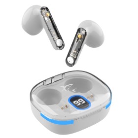 Auricolari Wireless Bluetooth v5.3 Custodia di Ricarica con Display Bianco