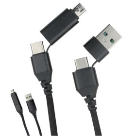 Cavo di Sincronizzazione e Ricarica USB-C&trade USB-A e Micro USB 1.2m Nero