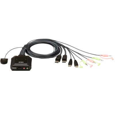 Switch KVM per doppio schermo DisplayPort (ThunderBolt) 2 USB