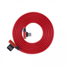 Cavo USB Angolato 90&deg USB A/USB-C 1.5m Rosso
