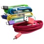 Cavo Flat USB AM a Micro USB M 1m Verde / Nero