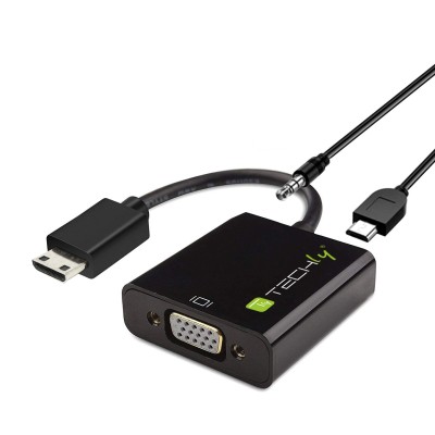 Cavo Convertitore Adattatore da HDMI&trade mini C a VGA con Micro USB e Audio