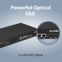 Smart Switch Web a Lungo Raggio 12 porte Gigabit PoE+ VLAN con 2 porte Gigabit RJ45 e 2 porte SFP, GS-5210PL