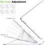 Supporto Pieghevole in Alluminio per Notebook Tablet e Smartphone da 10'' a 16''