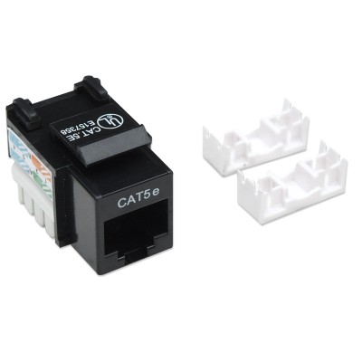 Frutto Keystone RJ45 Cat5e UTP Nero