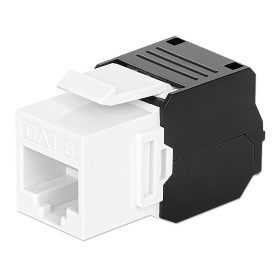 Frutto Keystone RJ45 Cat.6 UTP Tool-Free Bianco Nero