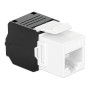 Frutto Keystone RJ45 Cat.6 UTP Tool-Free Bianco Nero