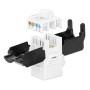 Frutto Keystone RJ45 Cat.6 UTP Tool-Free Bianco Nero