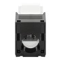 Frutto Keystone RJ45 Cat.6 UTP Tool-Free Bianco Nero