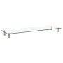 Stand Supporto da Scrivania in Vetro Trasparente per Monitor e Laptop