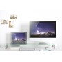 Stand Supporto da Scrivania in Vetro Trasparente per Monitor e Laptop