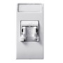 Domus S44 Presa RJ45 Cat.6 UTP Connettore 3M con Tappo Bianco Lucido