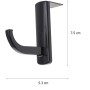 Supporto Cuffie Adesivo Universale per Monitor e Scrivania Nero (2 Pezzi)