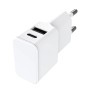 Caricatore Alimentatore USB-C&trade e USB-A da Muro per Smartphone e Tablet Bianco