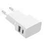 Caricatore Alimentatore USB-C&trade e USB-A da Muro per Smartphone e Tablet Bianco