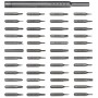 Set Astuccio in Alluminio Cacciavite di Precisione a 48 Punte Intercambiabili