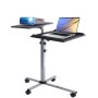 Carrello per Proiettore e Notebook a Due Ripiani Regolabile in Altezza