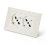 Multipresa Universale da Incasso con Doppia Presa Bipasso Italiana Schuko Bianco