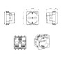 Domus S44 Presa Schuko Bipasso 2P+T 10/16A 250V Bianco Lucido, 441090/15TS