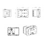 Domus S44 Presa Schuko Presa Italiana USB-A e USB-C&trade 2P+T 10/16A 250V 3 Moduli Bianco Lucido, 44109015USB