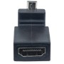 Adattatore HDMI A Femmina / Micro D Maschio Angolato Nero
