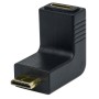 Adattatore HDMI Mini C Femmina a Mini C Maschio Angolato Nero