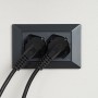 Multipresa Universale da Incasso con Doppia Presa Bipasso Italiana Schuko Nero