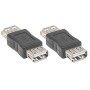 Adattatore USB-A Femmina USB-A Femmina Nero