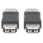 Adattatore USB-A Femmina USB-A Femmina Nero