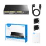 Switch PoE+ 10/100M a 16 Porte con 2GbE e 1 Porta SFP, FS1018PS1