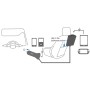 Caricatore da Auto 2 USB + 2 USB per Passeggeri Posteriori 24W