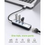 Adattatore Convertitore USB tipo A a RJ45 Gigabit con Hub 3 Porte USB 5 Gbps
